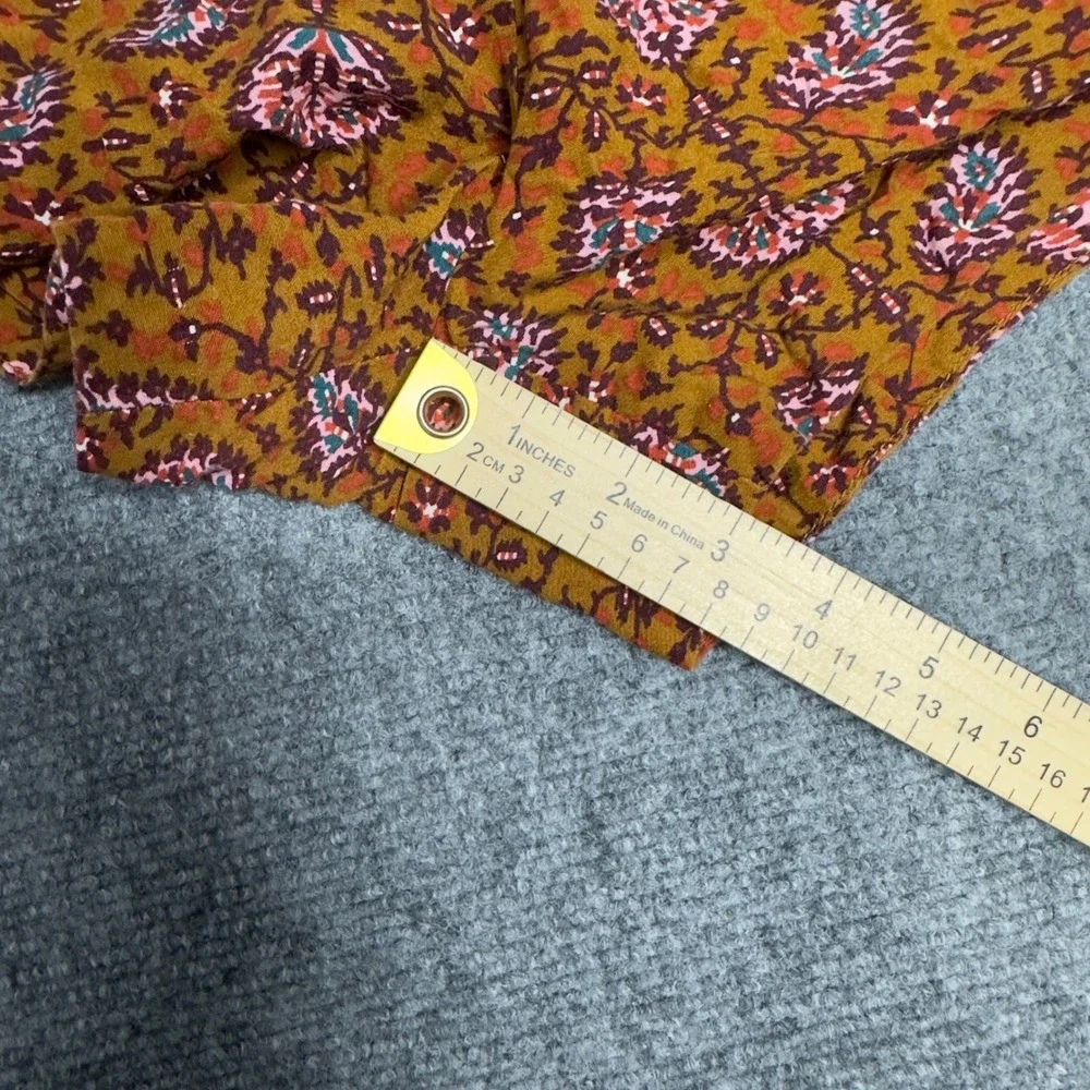 Madewell Shorts Women S Brown Paisley Floral Elastic Waist Boho Coastal Festival